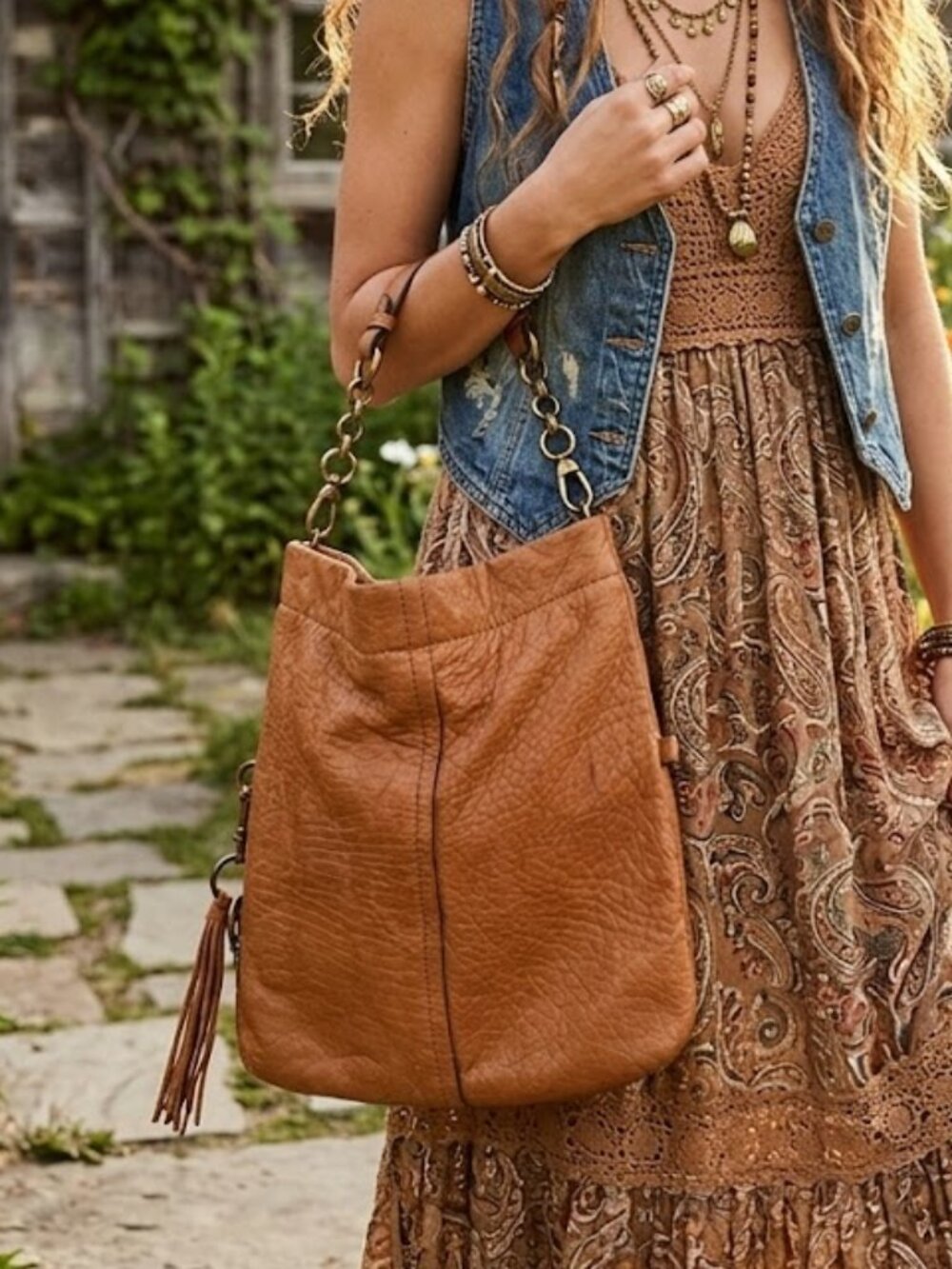 Classic Tan Leather FOSSIL Bag - Stylish Everyday Carry